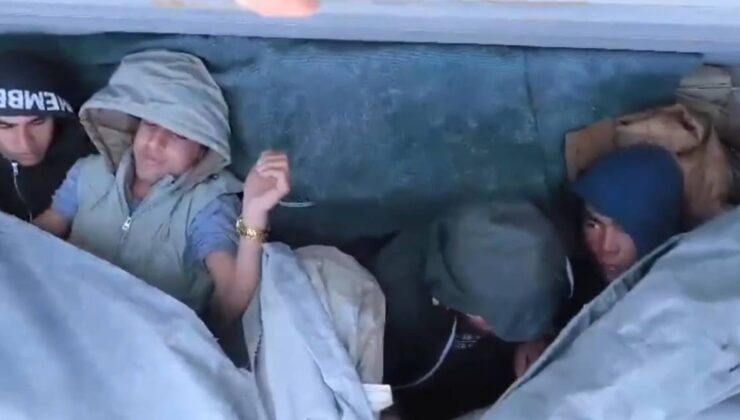 Tırın dorsesinden 10 kaçak göçmen çıktı