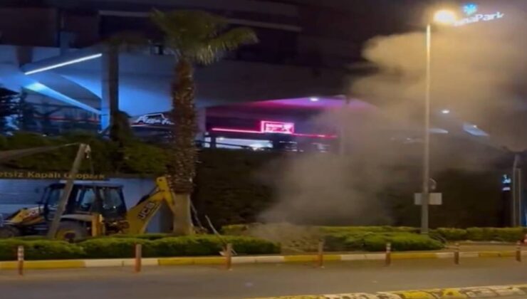 Küçükçekmece’de, hafriyat çalışmasında doğalgaz boru sınırı hasar gördü