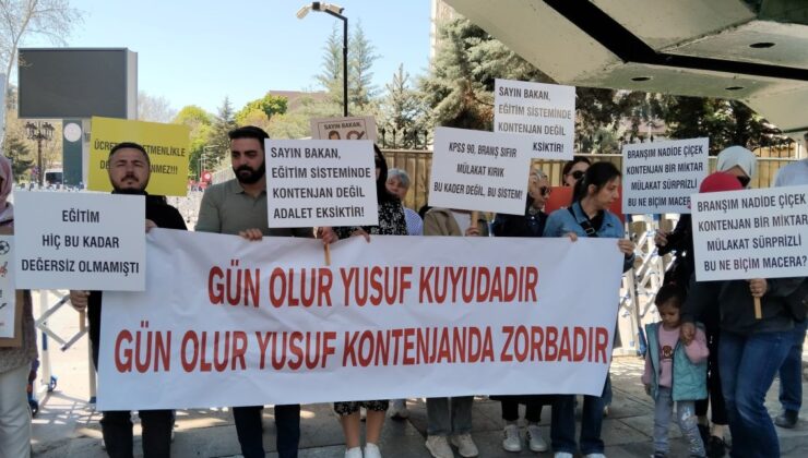 Atanmayan öğretmenler MEB’in kapısında: Gün olur Yusuf kontenjanda zorbadır