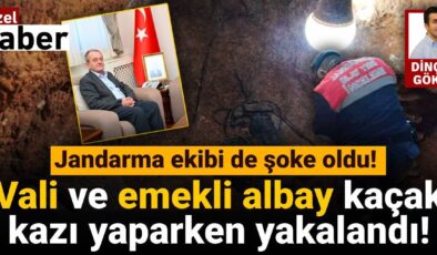 İki gün evvel emeklilik dilekçesini veren vali ile emekli albay kaçak hafriyat yaparken yakalandı!