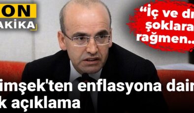 Şimşek’ten enflasyona dair birinci açıklama: İç ve dış şoklara karşın…